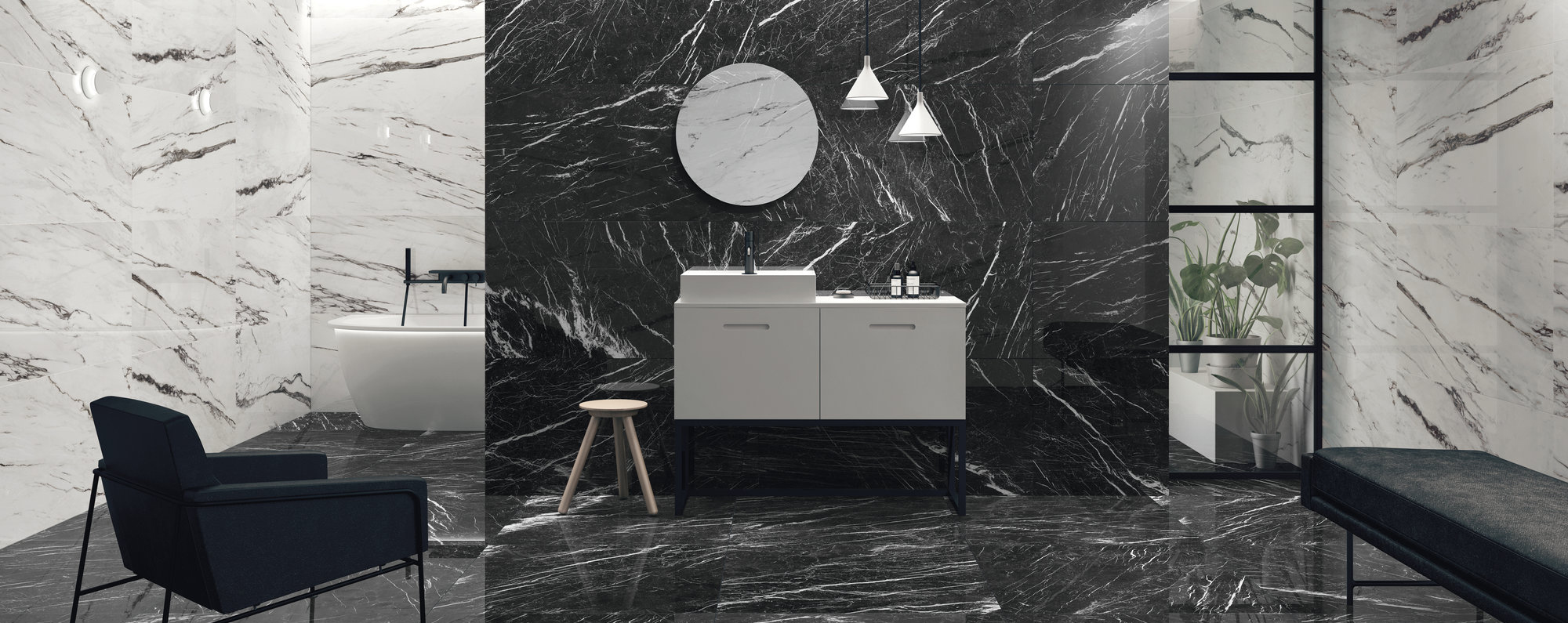 Carrelage Marbre Marquina Black